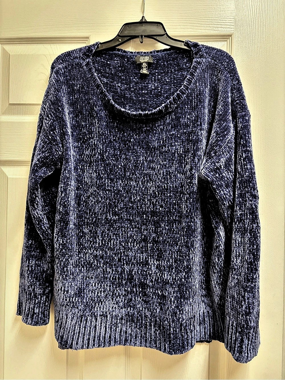 Jones New York Signature Blue Scoop Neck Sweater Size XL Like New